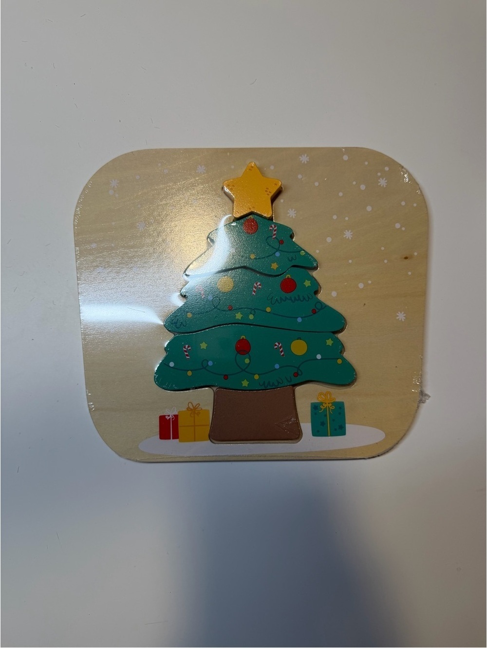 Wooden Kids Christmas Tree Puzzle